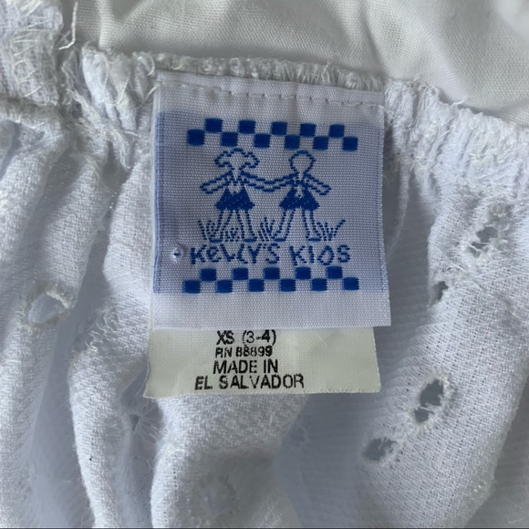 •Kelly’s Kids• White Lace Eyelet Swing Top - Size XS (3-4) - Picture 2 of 7